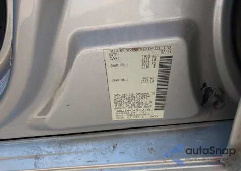 2013 Nissan Altima 2.5 S z USA, uszkodzony, nr VIN 1N4AL3APXDN512761